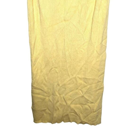 NEW Future Collective Jenny K Lopez Sweetheart Open-Work Stitch Midi Dress Yello - Picture 11 of 12